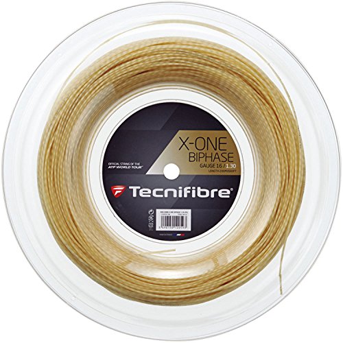 【中古】【未当て嵌める・未開封品】テクニファイバー(Tecnifibre) 庭球 ストリングス X-ONE BIPHASE ゲージ1.30粍 自然的(NA) 渦状文200m TFR902