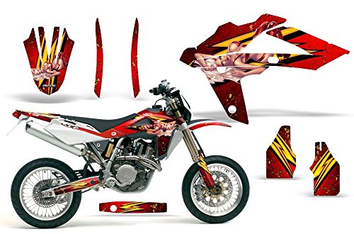 【中古】【未使用・未開封品】CreatorX グラフィックスキット デカール ステッカー ハスクバーナ Tc/Te/Smr 250/450 Little Sins レッド|AJIMURA-SHOP