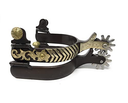 【中古】【未使用・未開封品】Western Show Spursシルバーバー彫刻フローラルメンズ