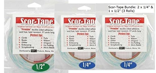 【中古】【未使用・未開封品】Scor-Tape Bundle: 5.1cm x 0.6cm & 2.5cm x 1.3cm (3 Rolls)｜AJIMURA-SHOP