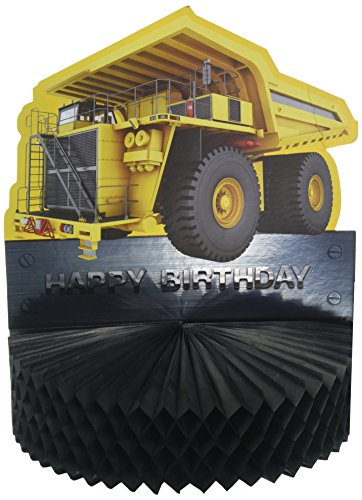 【中古】【未使用・未開封品】Construction Birthday Zone Honeycomb Cutout Centrepiece