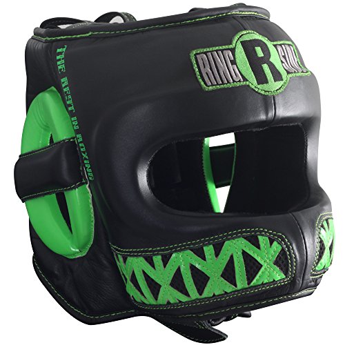 【中古】【未使用・未開封品】(Medium, Black/Lime) - Ringside Youth Face Saver Headgear