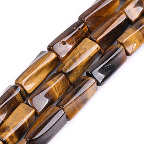【中古】【未使用・未開封品】GEM-inside 9x20mm ツイストジェムストーンビーズ 15インチ DIYジュエリー作成用 イエロー ABCD