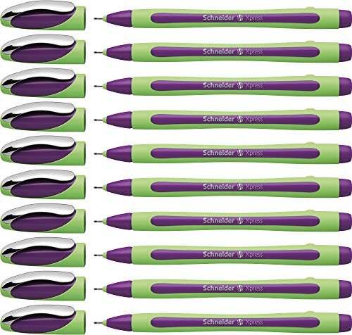 【中古】【未使用・未開封品】Schneider Xpress Fine Liner 0.8mm Porous Point Pen, Purple, Box of 10 (190008) by Schneider｜AJIMURA-SHOP