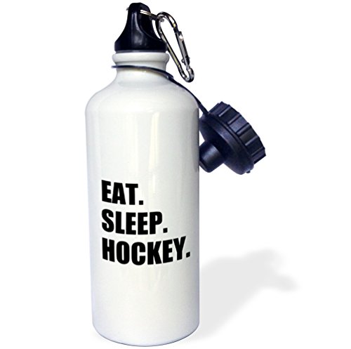 【中古】【未使用・未開封品】ローズWB 180412?_ 1?Eat Sleep Ice skate-skater Gifts forスケートenthusiast-blackテキストスポーツウォーターボトル、21オンス、ホワイト