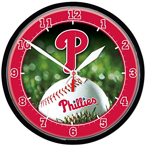 【中古】【未当て嵌める・未開封品】MLB 2935714 フィラデルフィア・フィリーズ 円型壁時辰儀 12.75in