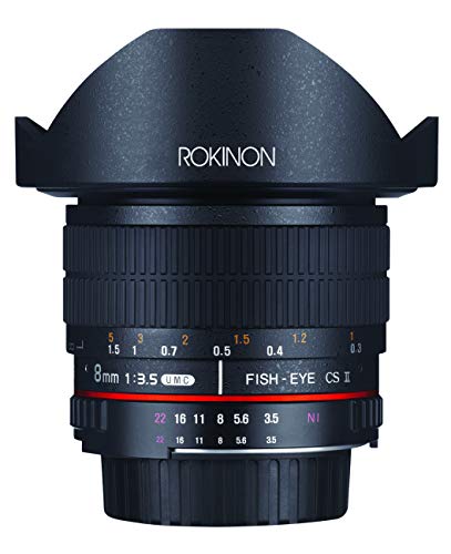 【中古】【未使用・未開封品】Rokinon 8mm f3.5 AS IF MC CSII DH 魚眼レンズ 取り外し可能なフード付き オリンパスおよびパナソニックマイクロ4/3 (MFT)マウントデジタルカメ|AJIMURA-SHOP