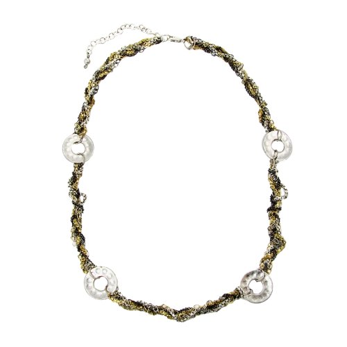 【中古】【未使用・未開封品】点線ディスクメタリックChainlinkネックレス???worldfinds