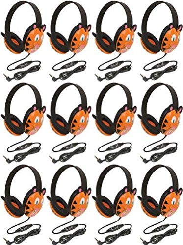 【中古】【未使用・未開封品】(カリフォン) Califone 2810-TI ステレオヘッドホン トラのデザイン 2810-TI 12 Pack