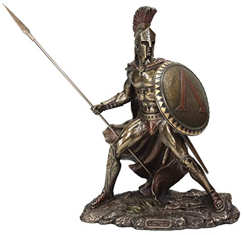 【中古】【未使用・未開封品】Greek Military King Leonidas Statue Bronze Finish