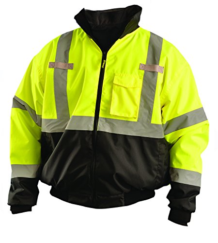 【中古】【未使用・未開封品】Occunomix LUX-ETJBJR-BYM Classic Three-Way Black Bottom Bomber Jacket, Medium, Yellow by Occunomix