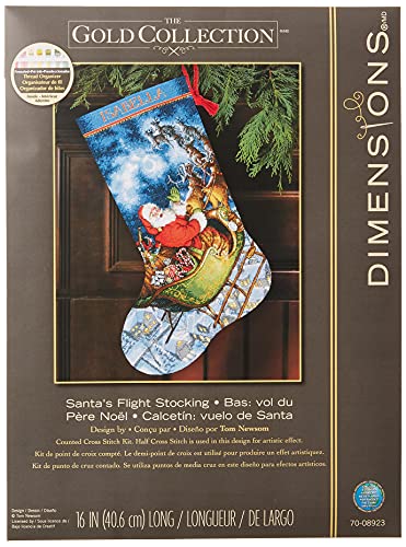【中古】【未使用・未開封品】Gold Collection Santa's Flight Stocking Counted Cross Stitch-16\