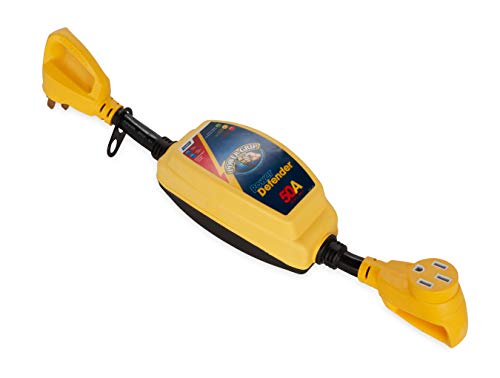 【中古】【未当て嵌める・未開封品】Camco (カムコ) 力強さ手持ち部分 RV 50アンペア 起電力プロテクター | 最高限度4,200ワット秒のサルゼ保護すること | 読み合わせるLEDが架線足手まといを示す 横ずっぽうのある力強さ その他-パソコン・周辺機器