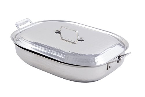 【中古】【未当て嵌める・未開封品】ボン 料理人 60023CLDHF ステンレス鋼 鋼 御引き回し Cucina 矩形 鍋底 蓋 、 槌 が 為し終える 、 7 クオート 静電容量 15\" 長さ x 幅 11\"" x 3\"" 高さ"
