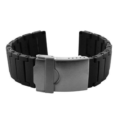 【中古】【未使用・未開封品】Genericポリウレタンブラックリンクブレスレットウォッチバンドfor Luminox Watches 23?mm???pu66