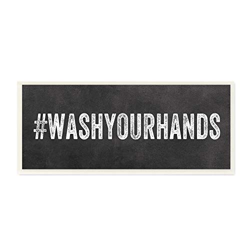 【中古】【未当て嵌める・未開封品】Stupell Home D?cor #Washyourhands 二階建てバスお部屋壁飾りつけ板 7 x 0.5 x 17in 亜米利加製