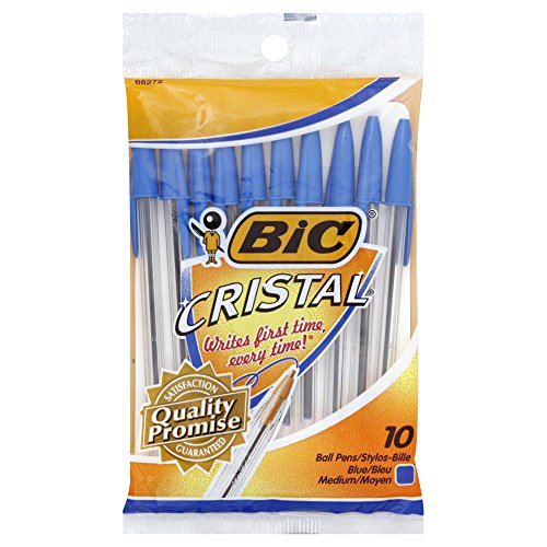 【中古】【未使用・未開封品】Bic Medium Blue Point Cristal Sticボールペン、10カウント1パック???- 6?perケース。
