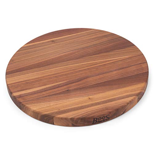 【中古】【未使用・未開封品】John Boos WAL-R18 Walnut Wood Edge Grain Reversible Round Cutting Board, 18 Inches Round x 1.5 Inches by John Boos