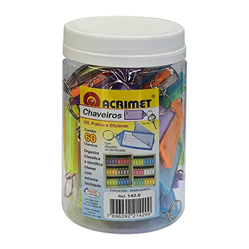 【中古】【未使用・未開封品】Acrimet キータグジャー キーリングタグ (アソートカラー) 付き 60