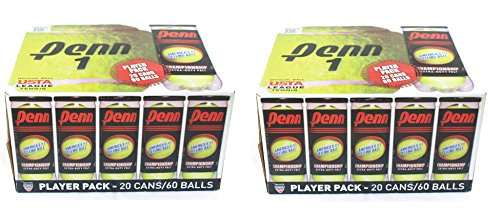 【中古】【未当て嵌める・未開封品】#672381-40C120B Penn Championship 風変わり遣りかた 書き込み 庭球どんぶり鉢 黄色 フェルトテニスボール 120どんぶり鉢（1缶3どんぶり鉢入り口・入口×20缶×2箱＝足し加える12