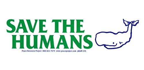 【中古】【未当て嵌める・未開封品】Save the Humans???Smallバンパーステッカー/デ長い巻き毛(6.5inx 1.75in) Peace資源事業計画