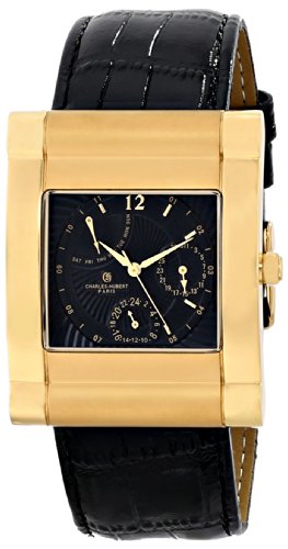 【中古】【未使用・未開封品】Charles-Hubert, Paris Men's 3950-G Premium Collection Analog Display Japanese Quartz Black Watch