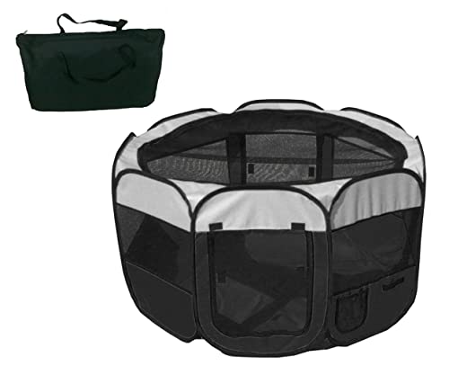 【中古】【未使用・未開封品】All-Terrain' Lightweight Easy Folding Wire-Framed Collapsible Travel Pet Playpen, Medium, Black And White by Pet Life 29,796円