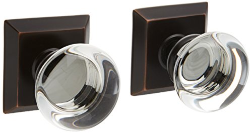 【中古】【未使用・未開封品】Emtek ProvidenceクリスタルダブルダミードアノブQuincy Rosette???Orb ( ek-8531pcus10b )