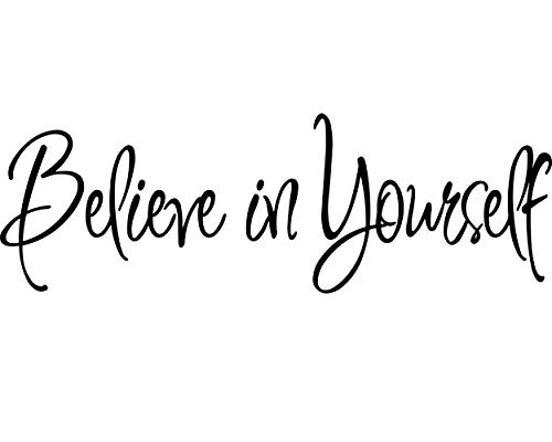 【中古】【未使用・未開封品】Believe in Yourself デカール ウォール引用句 ステッカー 引用句 ビニール インスピレーショナル ウォールデカール 言葉 文字