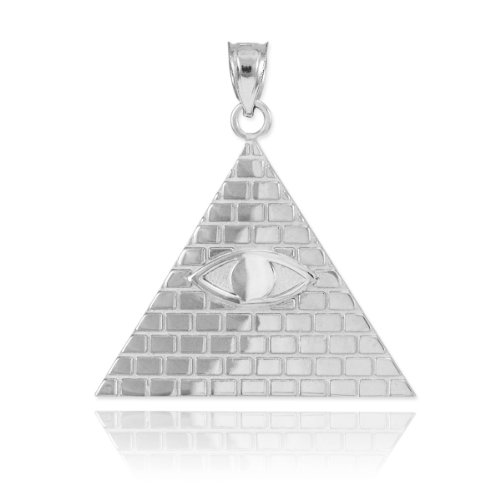 【中古】【未当て嵌める・未開封品】High Polish 925スターリングシルバーピラミッドチャームAll Seeing Eye of Providenceイルミナティペンダント 靴-その他