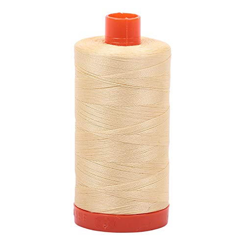 【中古】【未使用・未開封品】Aurifil 50wt Mako Cotton Thread 1,422ヤード - ライトレモン A1050-2110