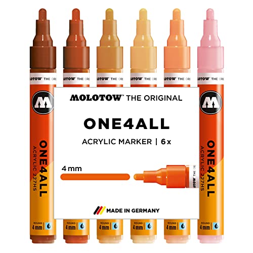【中古】【未使用・未開封品】Molotow One4All 227 HS 6er Skin Character Set Box Kit 6 Marker Stifte Paint Lack|AJIMURA-SHOP