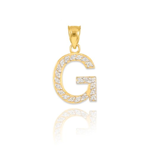 【中古】【未使用・未開封品】14k イエローゴールドアルファベット イニシャルG チャームペンダント｜AJIMURA-SHOP