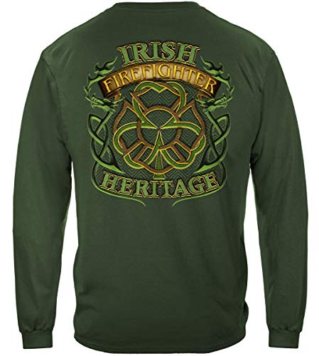【中古】【未使用・未開封品】FirefighterロングスリーブTシャツ、100?%コットンカジュアルメンズシャツ、Show Your Pride With Ourアイルランド消防士長袖シャツメンズorレ 17,172円