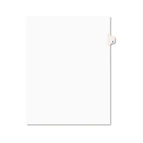 【中古】【未使用・未開封品】- - - - - - - avery-style法的側面タブ仕切り、タイトル: 5、文字、ホワイト、25?/パック