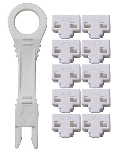 【中古】【未使用・未開封品】NTW NL-PBK10-WH ロックRJ45ポート/ダストブロッカー 色分けキー付き