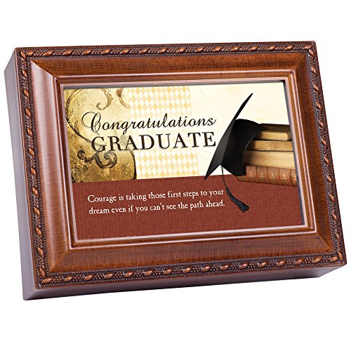 【中古】【未使用・未開封品】Cottage Garden Congrats 卒業 木目仕上げ ジュエリー オルゴール - 歌のポンポンと状況を再生