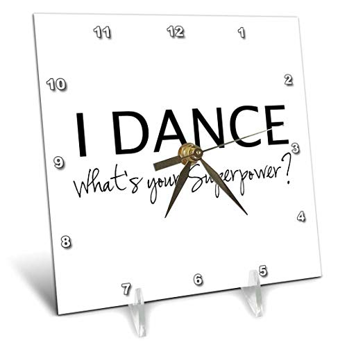【中古】【未使用・未開封品】3dRose I Dance - Whats Your Superpower - ダンサーのための楽しいダンシングラブギフト - デスククロック、15.24cmx15.24cm(dc_184941_1)|AJIMURA-SHOP