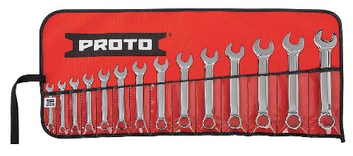 【中古】【未使用・未開封品】Proto - 14Piece Full Polish Metric Short Combination Wrench Set - 12 Pt. (J1200MES-14)