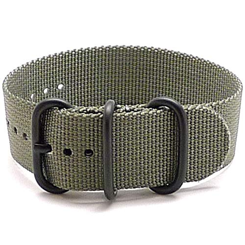 【中古】【未使用・未開封品】[DaLuca] Ballistic Nylon NATO 1 Piece Watch Strap - Grey (PVD Buckle) : 24mm