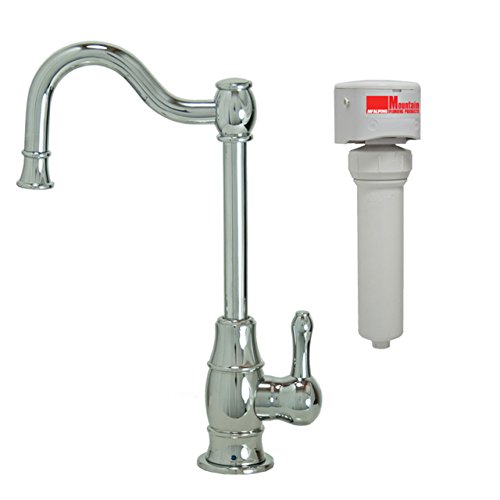 【中古】【未使用・未開封品】Mountain Plumbing MT1873FIL-NL/PVDPN トラディショナルミニ 使い道水栓 マウンテンピュアウォーターろ過システム ダブルカーブスパウト付き ポ