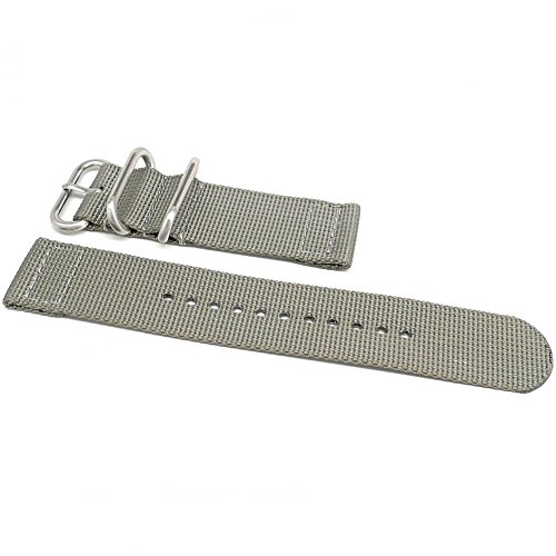 【中古】【未使用・未開封品】【並行輸入品】DaLuca Two Piece Ballistic Nylon NATO Watch Strap - Grey : 20mm