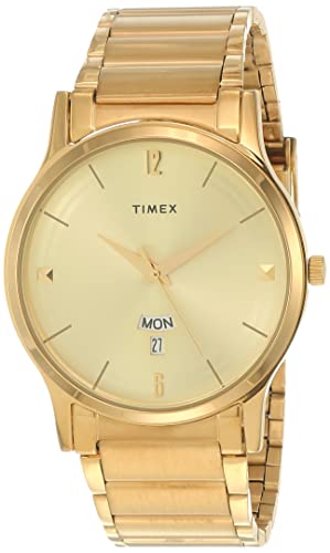 【中古】【未使用・未開封品】Timex メンズ クラシック アナログ ゴールド 文字盤 腕時計|AJIMURA-SHOP