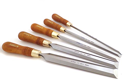 【中古】【未使用・未開封品】Narex Premium 5 Piece Set Paring Chisels w/ Hornbeam Handles 1/4. 1/2 3/4, 1, 1 1/4 Overall Length of 15.25 by Narex|AJIMURA-SHOP