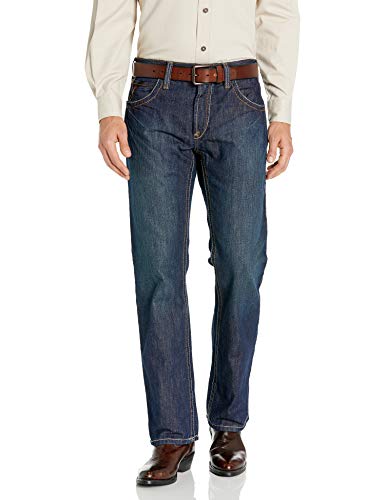 【中古】【未当て嵌める・未開封品】Ariat メンズ 耐炎 M5 か細い相応う ストレートレッグ デニム US 大きさ: 30W x 30L 色つや: 青碧