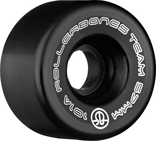 【中古】【未当てはめる・未開封品】(57粍, Black) - Rollerbones Team Logo 101A Recreational Roller Skate Wheels (Set of 8)