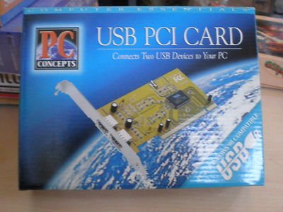 【中古】【未使用・未開封品】PC Concepts 2ポートUSB PCIカード MacとPC両方用 - USBデバイスを古いMacまたはPCに接続。