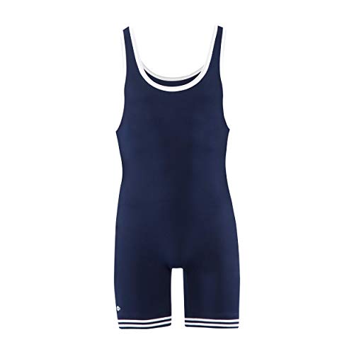 【中古】【未使用・未開封品】Matman WrestlingユースBoysダブルニットナイロンSinglet ブルー