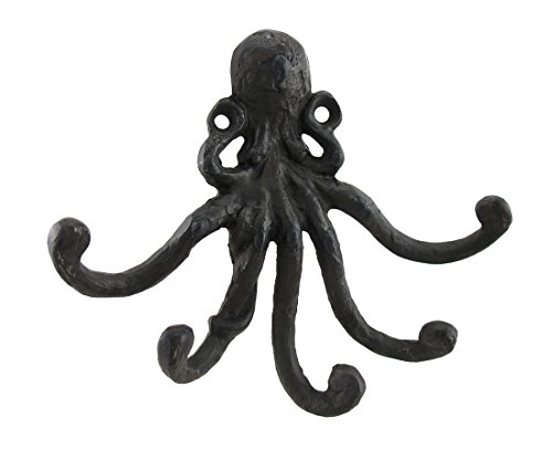 【中古】【未当て嵌める・未開封品】Cast Iron Octopus Decorative Wall Mounted Key Rack Wall Hook New その他-家電