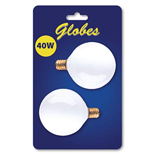 【中古】【未当て嵌める・未開封品】弁膜点火装置b40g16wh 40?wattincandescent g16.5?Globeキャンドルスティック軍事基地白いこと120?コンピュータ断層撮影法